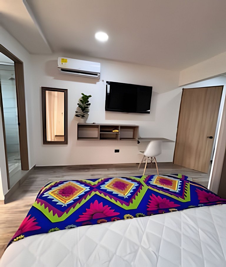 Comodo 1BR @Quibdo con Cama Queen & Lavadora