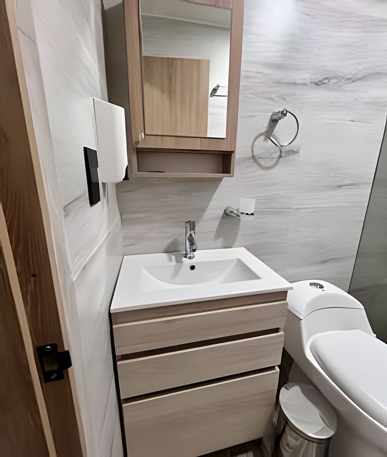 Agradable 1BR @Quibdo con Cama Queen & Lavadora