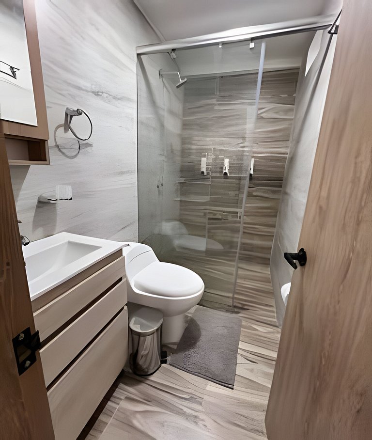 Agradable 1BR @Quibdo con Cama Queen & Lavadora