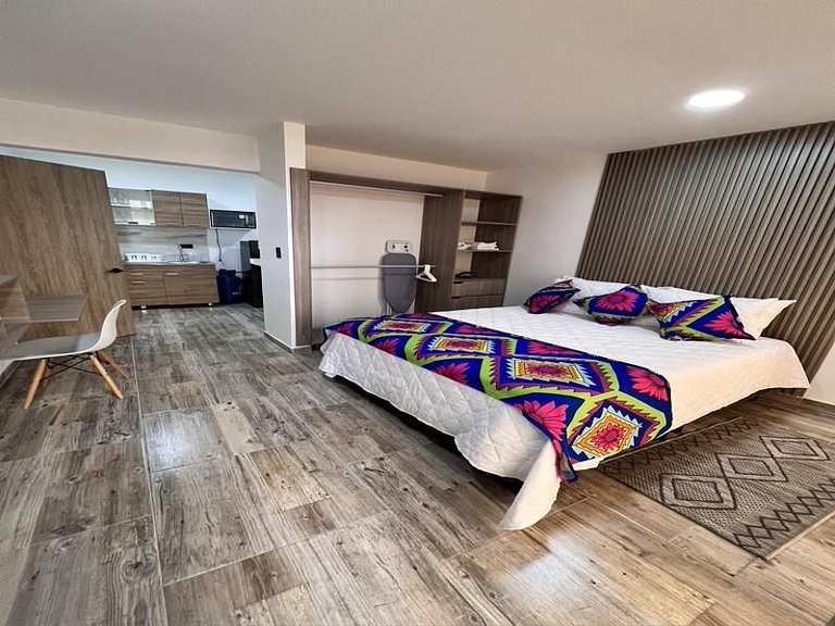 Agradable 1BR @Quibdo con Cama Queen & Lavadora