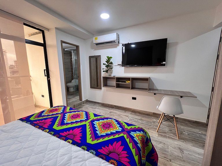 Comodo 1BR @Quibdo con Cama Queen & Lavadora