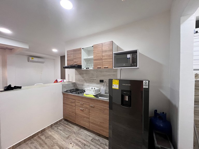 Agradable 1BR @Quibdo con Cama Queen & Lavadora