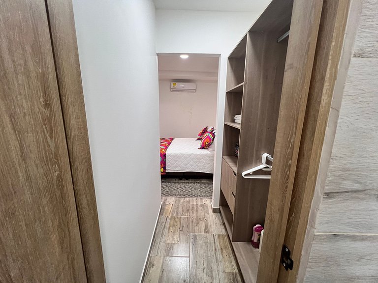 Agradable 1BR @Quibdo con Cama Queen & Lavadora